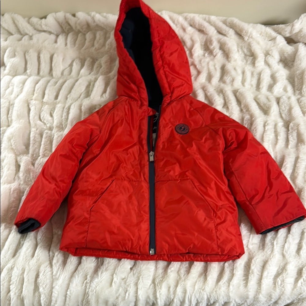 Jacadi Kids Red Hooded Winter Jacket